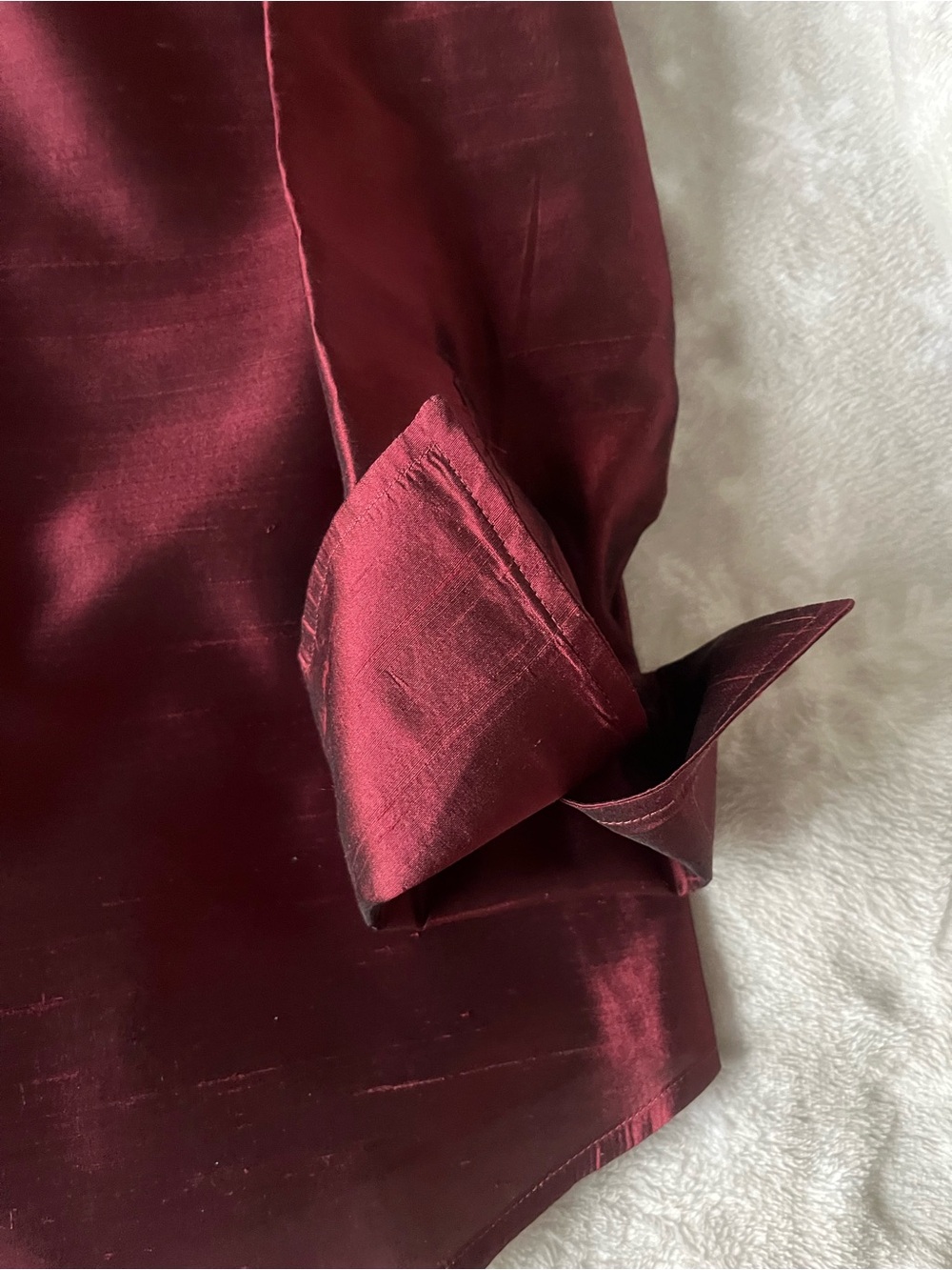 Dana Buchman Deep Burgundy Silk Blouse - Picture 5 of 6